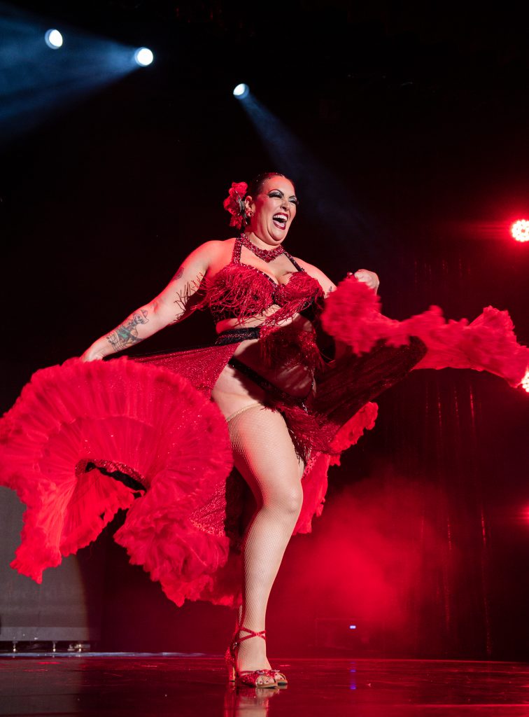 Chola Magnolia in the 2026 Tournament of Tease at Burlesque Hall of Fame Weekend, by SH Photografia for 21st Century Burlesque