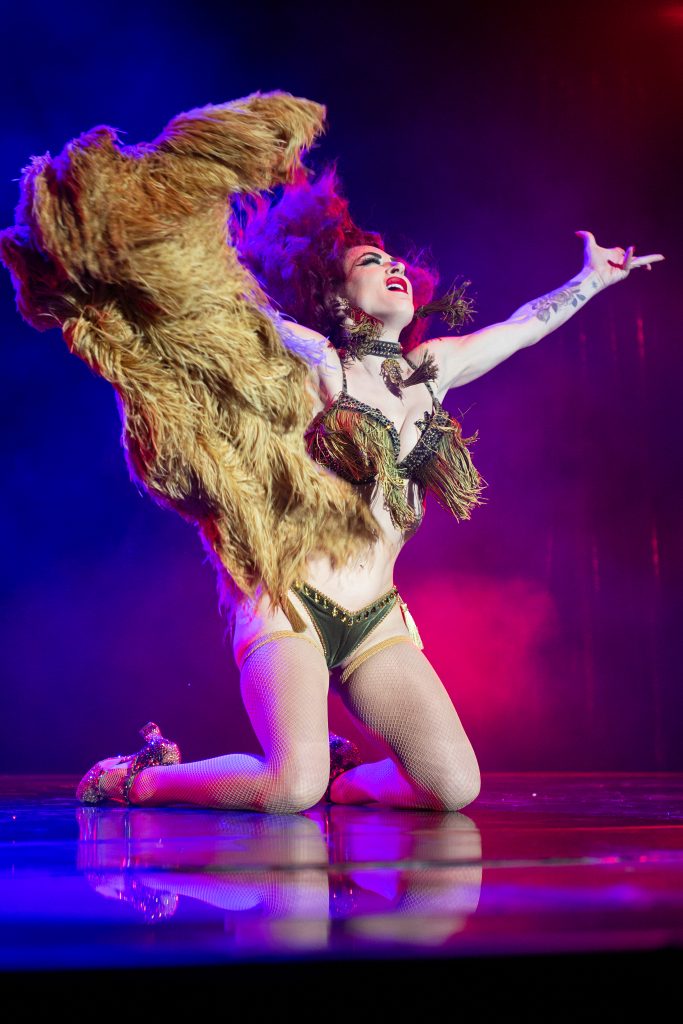 Goldi Fox in the 2026 Tournament of Tease at Burlesque Hall of Fame Weekend, by SH Photografia for 21st Century Burlesque