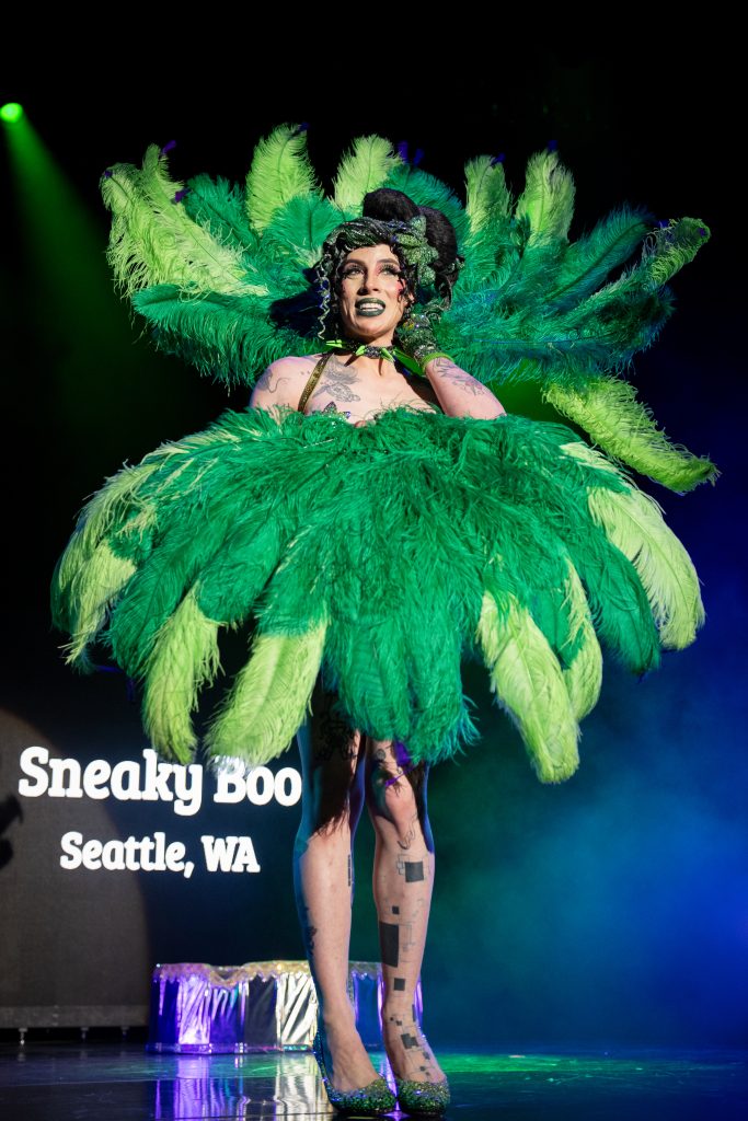 Sneaky Boo in the 2026 Movers, Shakers and Innovators showcase at Burlesque Hall of Fame Weekend, by SH Photografia for 21st Century Burlesque.