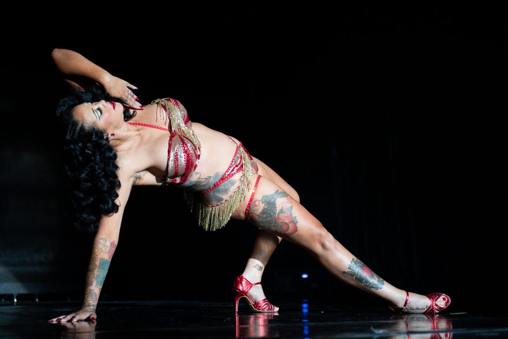 Raven Rose in the 2026 Tournament of Tease at Burlesque Hall of Fame Weekend, by SH Photografia for 21st Century Burlesque