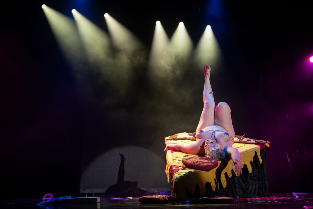 Ri Ri SynCyr in the 2026 Movers, Shakers and Innovators showcase at Burlesque Hall of Fame Weekend, by SH Photografia for 21st Century Burlesque.