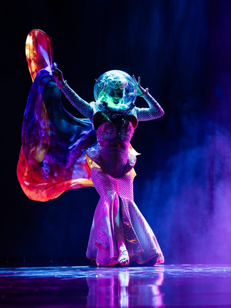 Valerie Veils in the 2026 Tournament of Tease at Burlesque Hall of Fame Weekend, by SH Photografia for 21st Century Burlesque