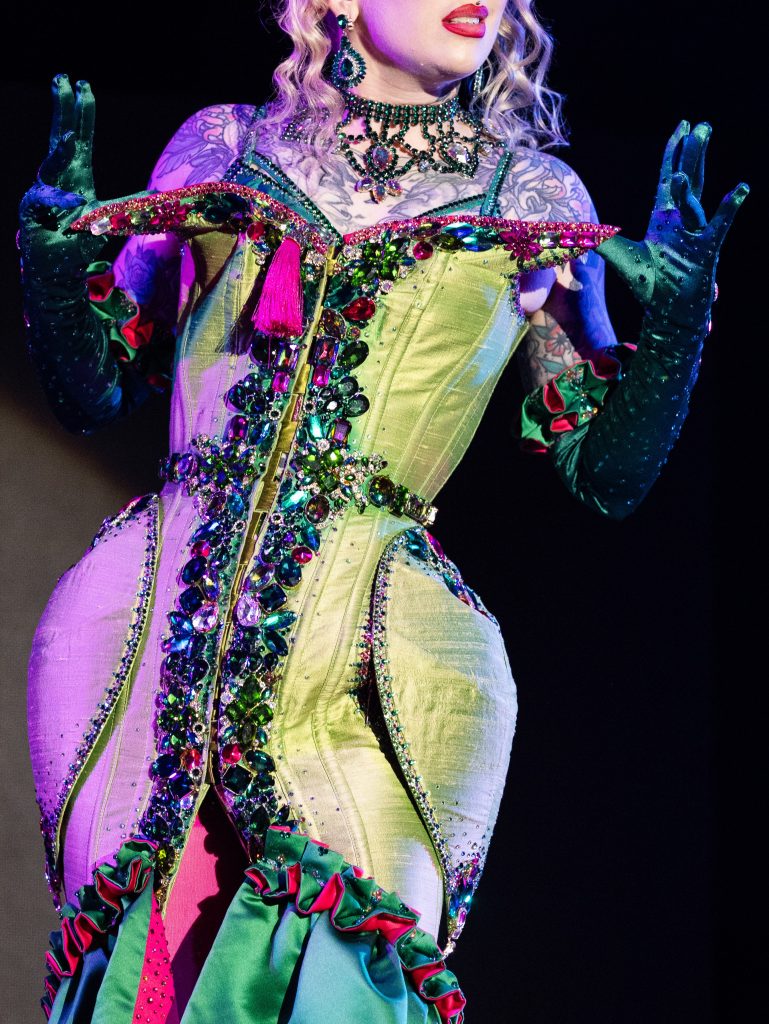 Close study: Sugar Vixen in the 2026 Tournament of Tease at Burlesque Hall of Fame Weekend, by SH Photografia for 21st Century Burlesque