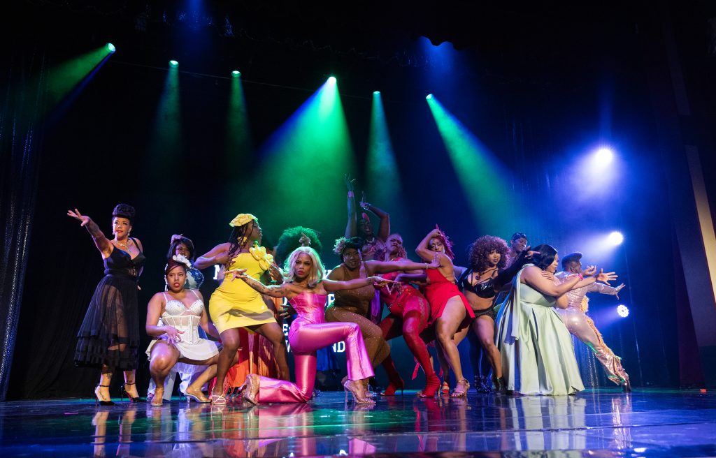 The opening number in the 2026 Movers, Shakers and Innovators showcase at Burlesque Hall of Fame Weekend, by SH Photografia for 21st Century Burlesque.