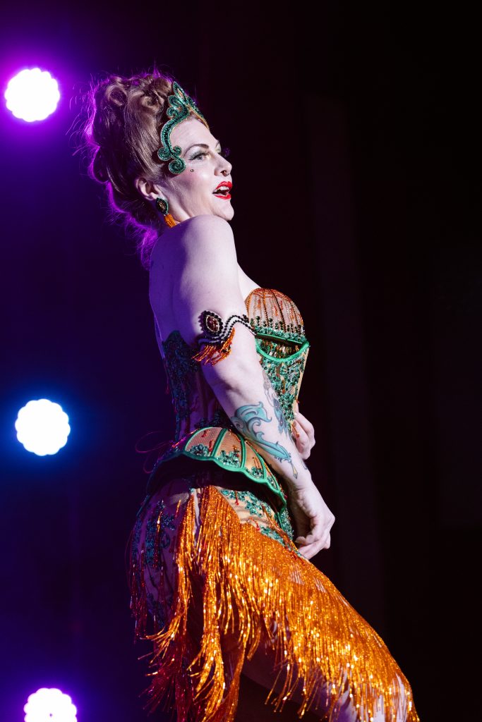 Alyssa Kitt in the 2026 Tournament of Tease at Burlesque Hall of Fame Weekend, by SH Photografia for 21st Century Burlesque